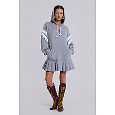 4 or Nothing Sweater Dress in Grey Marl