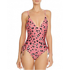 Red Carter Side Ruched One Piece Swimsuit