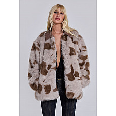 Lorax Cow Faux Fur Jacket