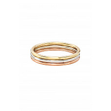 14k Gold Multi Tone Trio Band