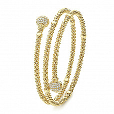 18k Gold Wrap Diamond Bracelet