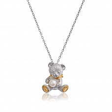 2021 Benny Bear Two-Tone Cultured Freshwater Pearl Necklace