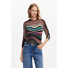 Wavy Striped Sweater 