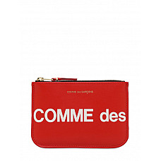 Comme des Garçons Wallet Huge logo leather wallet Red