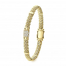 6mm Gold Diamond Bracelet