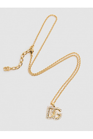 Dolce & Gabbana Logo Rhinestone Necklace