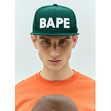 A BATHING APE BAPE Patch Snapback Cap