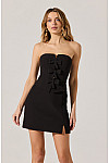 Strapless Layered Bow Mini Dress