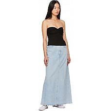 AGOLDE Blue Hilla Denim Maxi Skirt