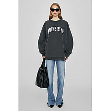 ANINE BING Tyler Sweatshirt Satin Bing in Black