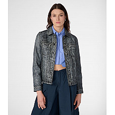 Addison Leather Denim Jacket