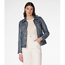 Addison Leather Denim Jacket