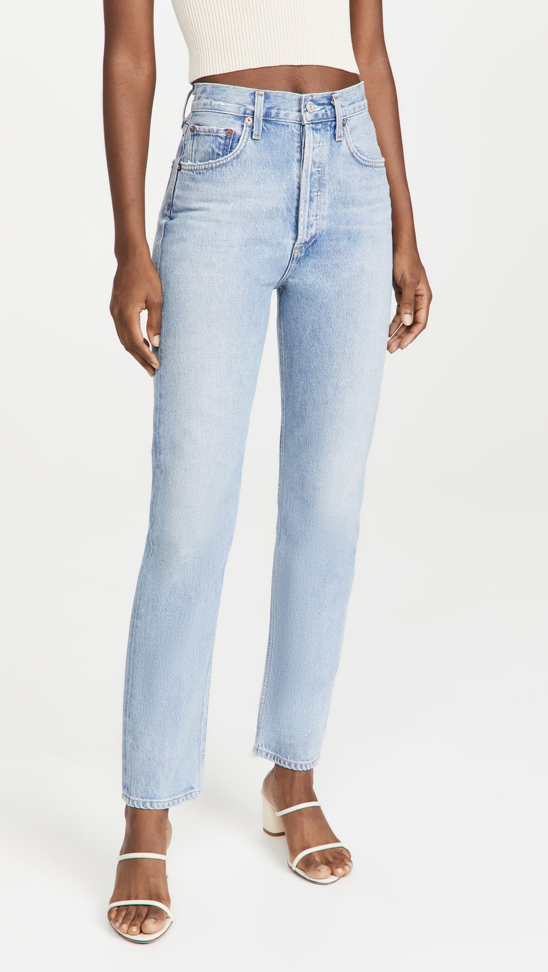 Agolde 90's Pinch Waist High Rise Straight Jeans  