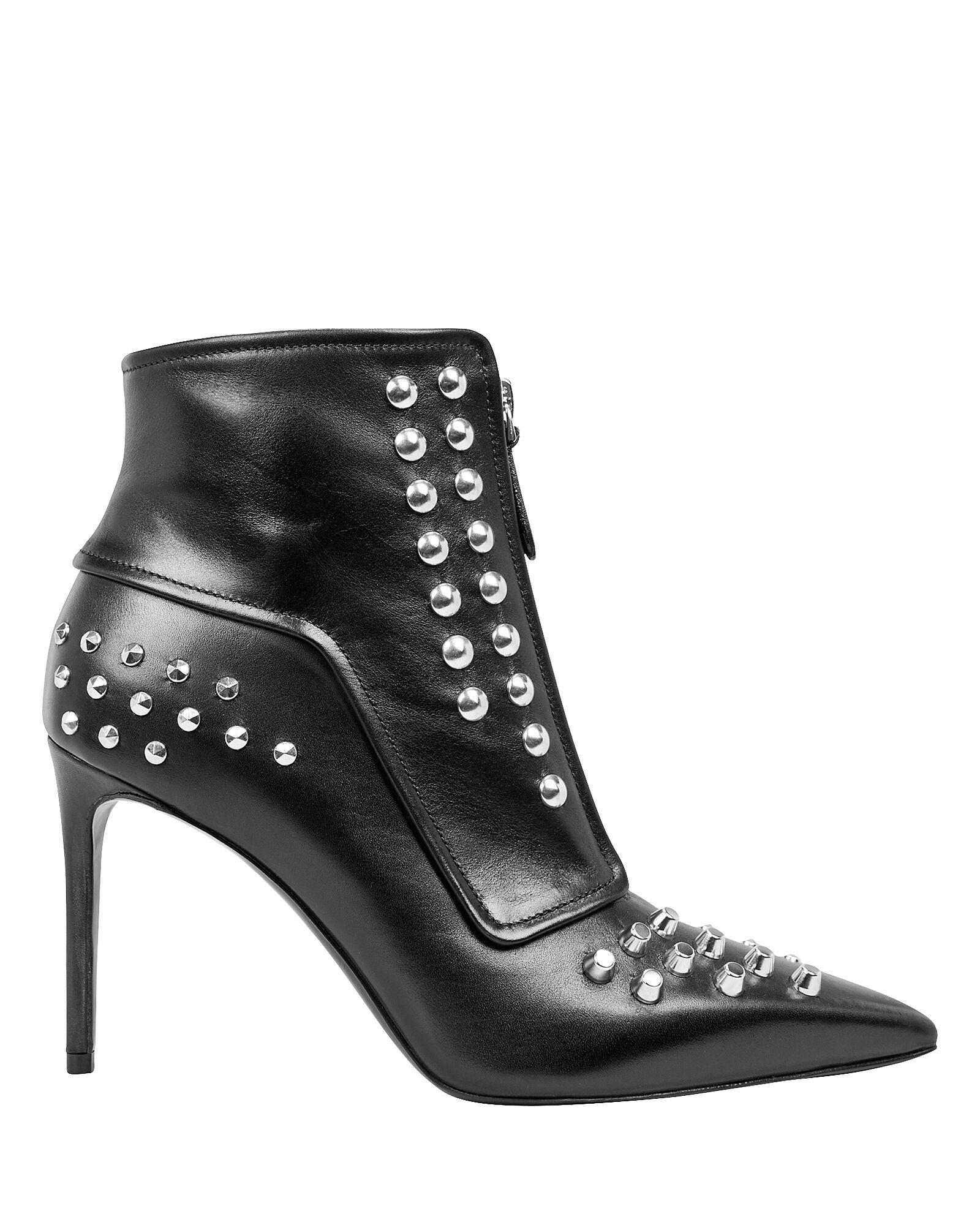 Alexander McQueen Studded Leather Ankle Boots, 