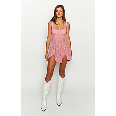 All Mine Pink Lace Mini Dress