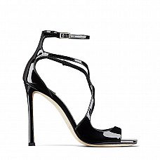 Azia 110 Black Patent Leather Sandals