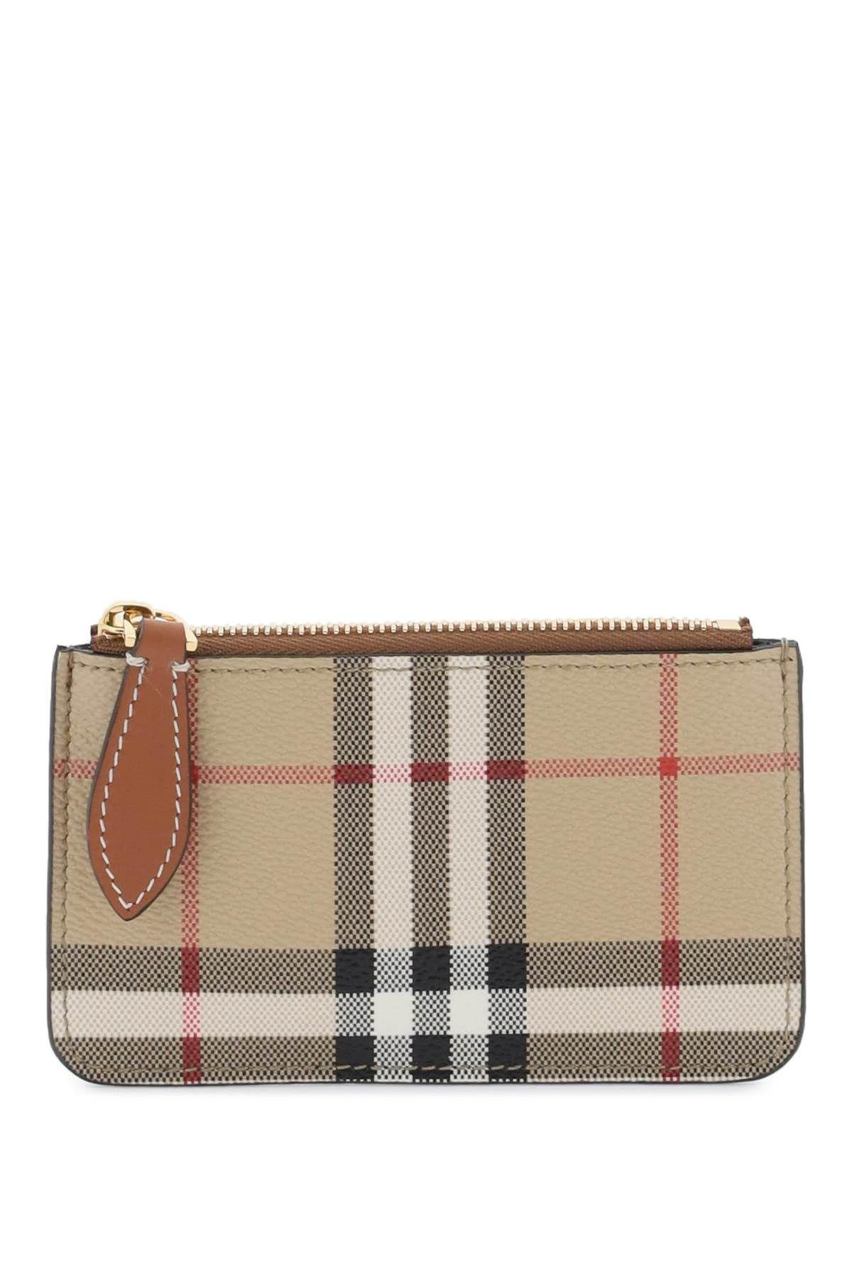 BURBERRY Check coin purse with chain strap Burberry