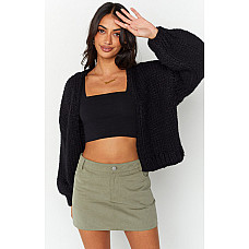 Bad Habits Black Knit Cardigan