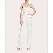 Badgley Mischka Strapless Tuxedo Jumpsuit