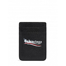 Balenciaga Cash Magnet Leather Card Holder