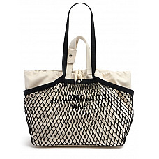 Balenciaga Medium 24/7 Canvas & Fishnet Tote Bags