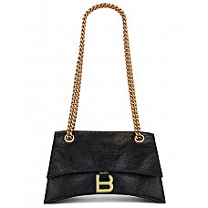 Balenciaga small Crush Chain Bag In Black