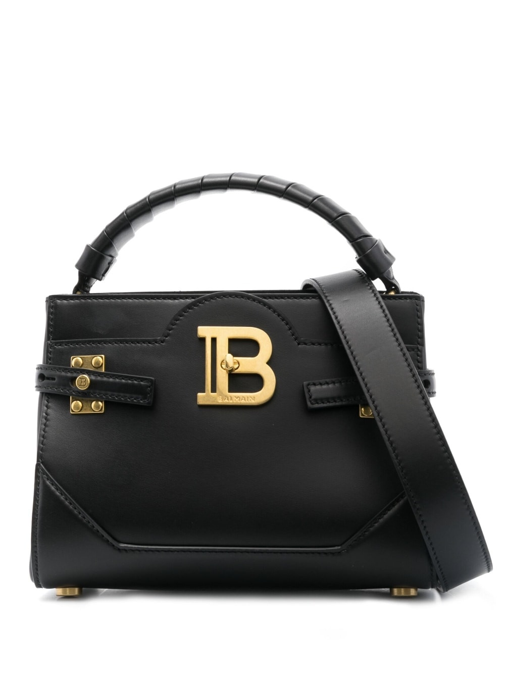 Balmain B-buzz 22 leather top-handle bag