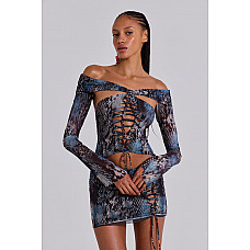 Bianca Macrame Mesh Mini Dress