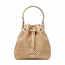 Bon Bon Bucket Barley Raffia Net Bucket Bag