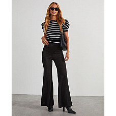 Born With It Faux Suede Wide Leg Pants