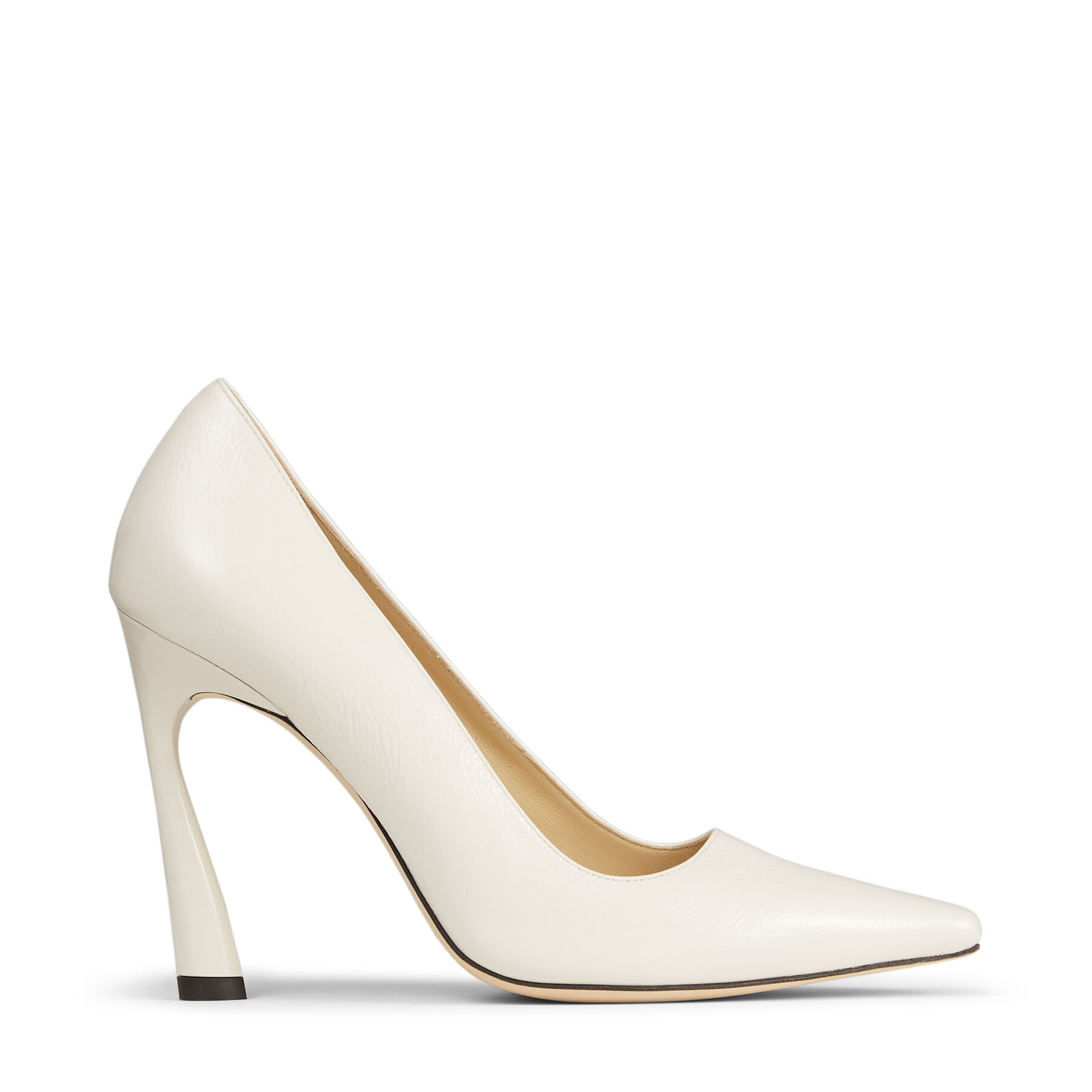Brittany 100 Latte Naplack Pumps with Angled Heel