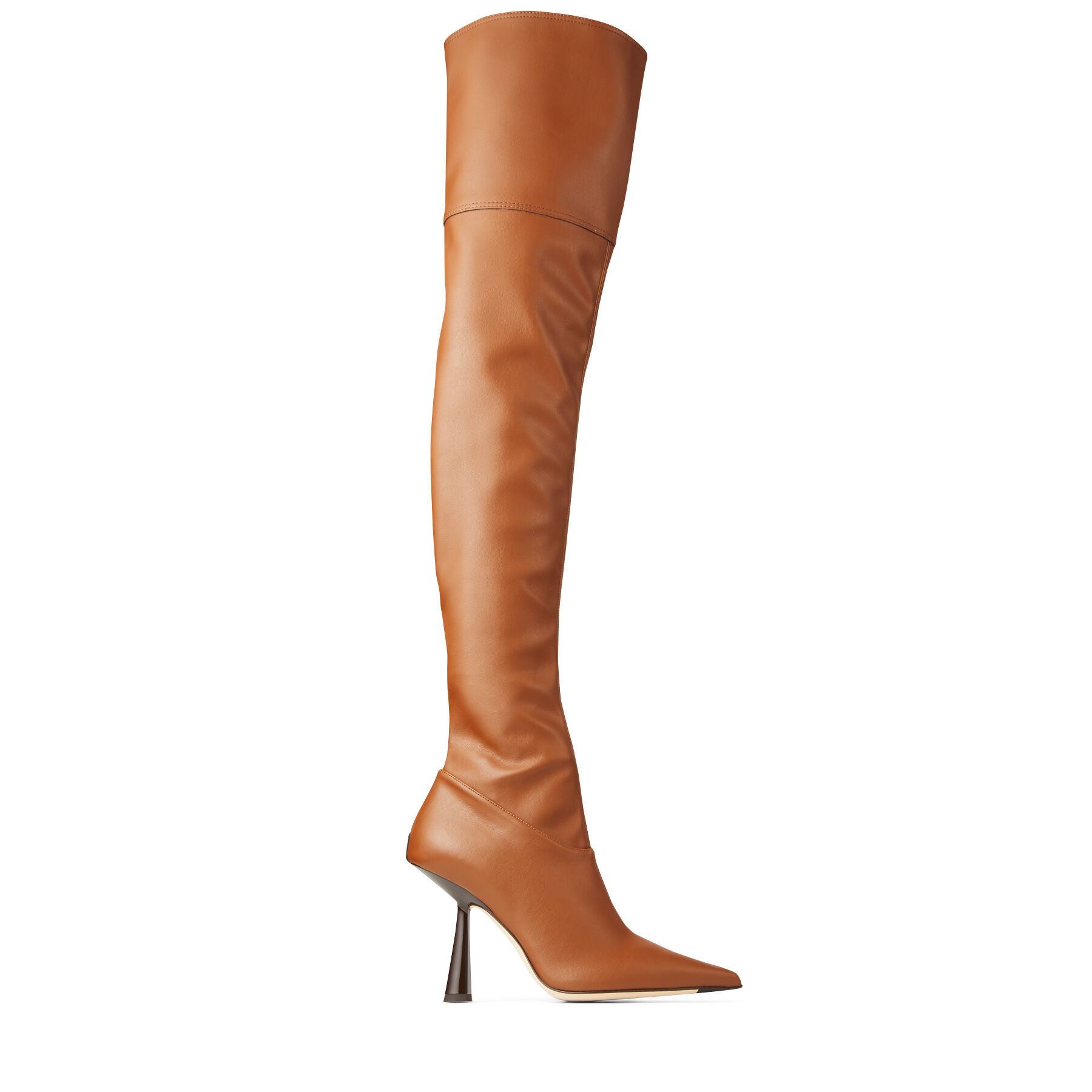 Bryson 100 Tan Stretch Bonded Fabric Over-The-Knee Boots
