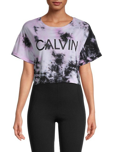 Calvin Klein Crop Tie-Dye Logo T-Shirt