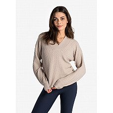 Camille V-Neck Sweater - Abalone Heather