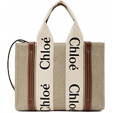 Chloé Beige & Brown Small Woody Tote