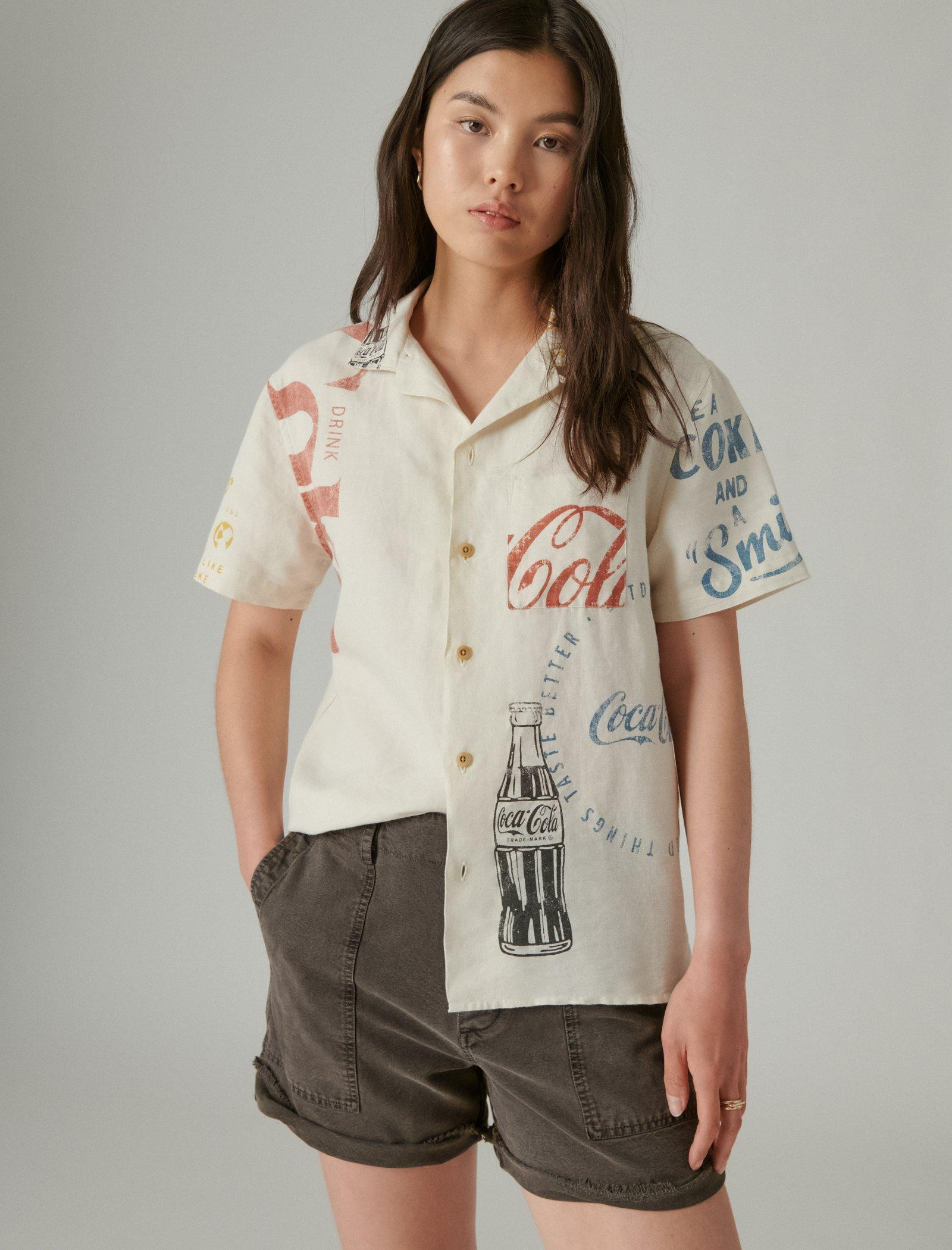 Coca-Cola Camp Collar Short Sleeve Shirt