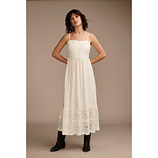 Cutwork Maxi Dress in Whisper White 