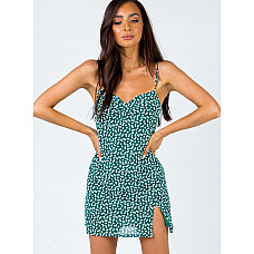 Cylia Forest Green Mini Dress 