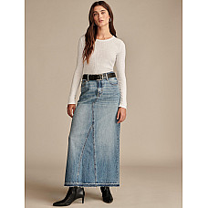 Denim Maxi Skirt Mackie Wash