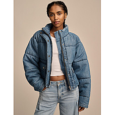 Denim Puffer Jacket Bright Side Wash