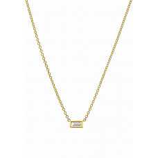 Diamond Baguette Necklace 