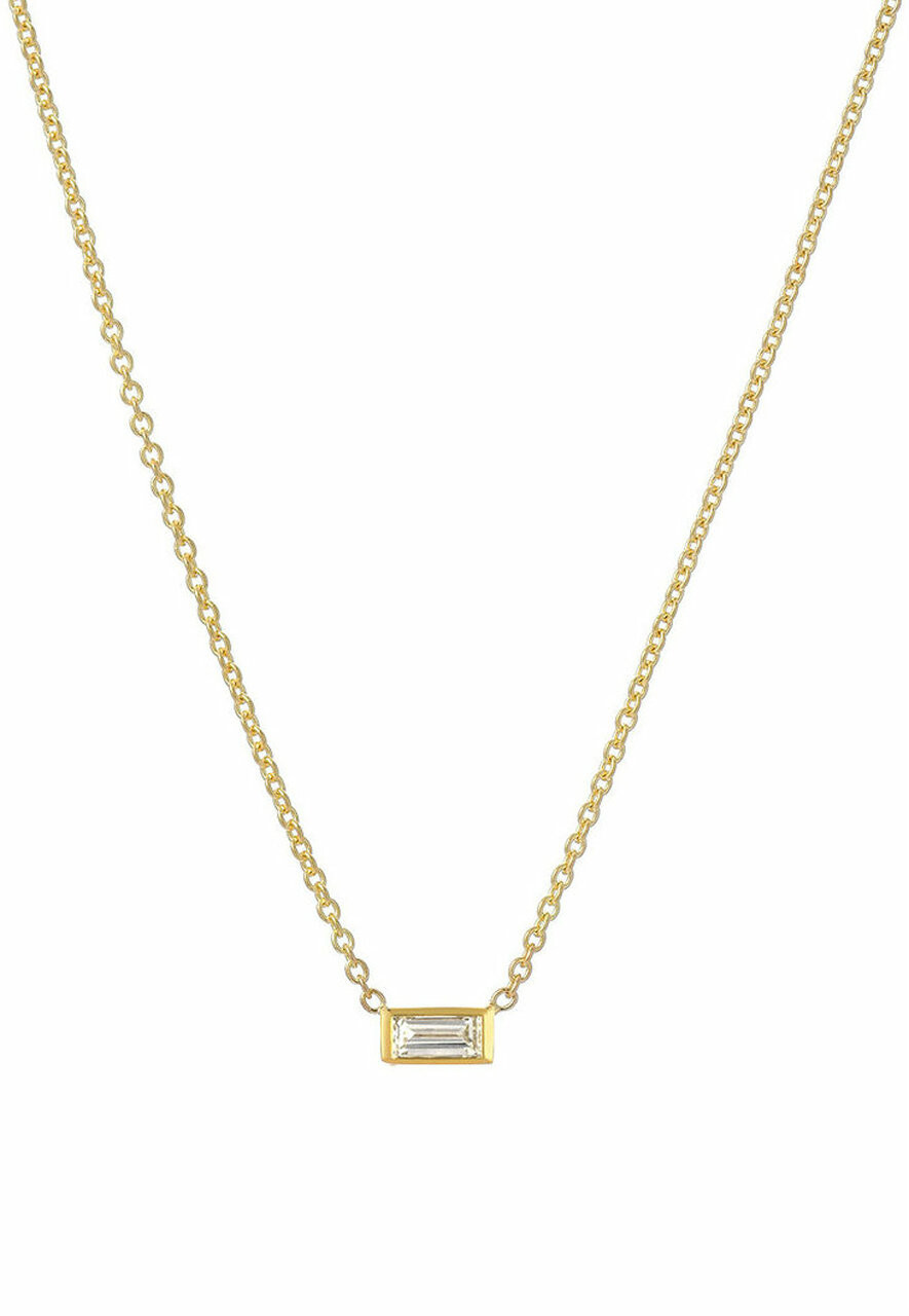 Diamond Baguette Necklace 