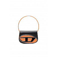 Diesel - 1DR - Iconic shoulder bag in nappa leather Black Multicolor