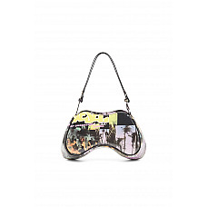 Diesel Play-Shoulder bag in printed glossy PU