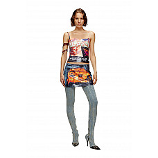 Diesel Short skirt with poster print