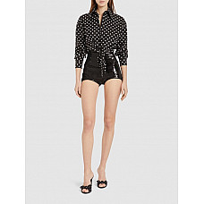 Dolce & Gabbana Poplin dots front knot shirt