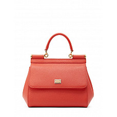 Dolce & Gabbana Small Sicily Dauphine Leather Bag