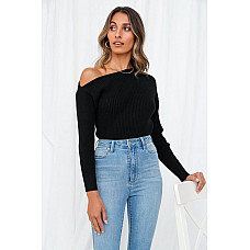 Dream Of A Different Kind Knit Top Black 