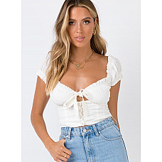 Elouise Crop Top White 