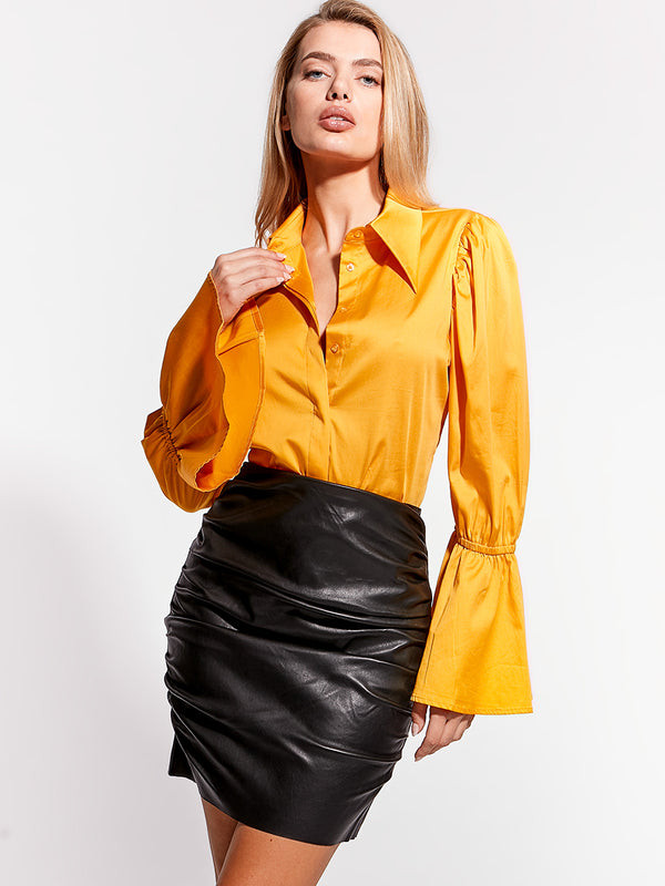 Everly Stretch Leather Skirt 